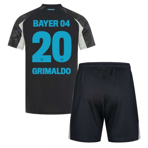 Fotballdrakt Barn Bayer Leverkusen Alejandro Grimaldo #20 Tredjedraktsett 2024-25 Kortermet (+ Korte bukser)